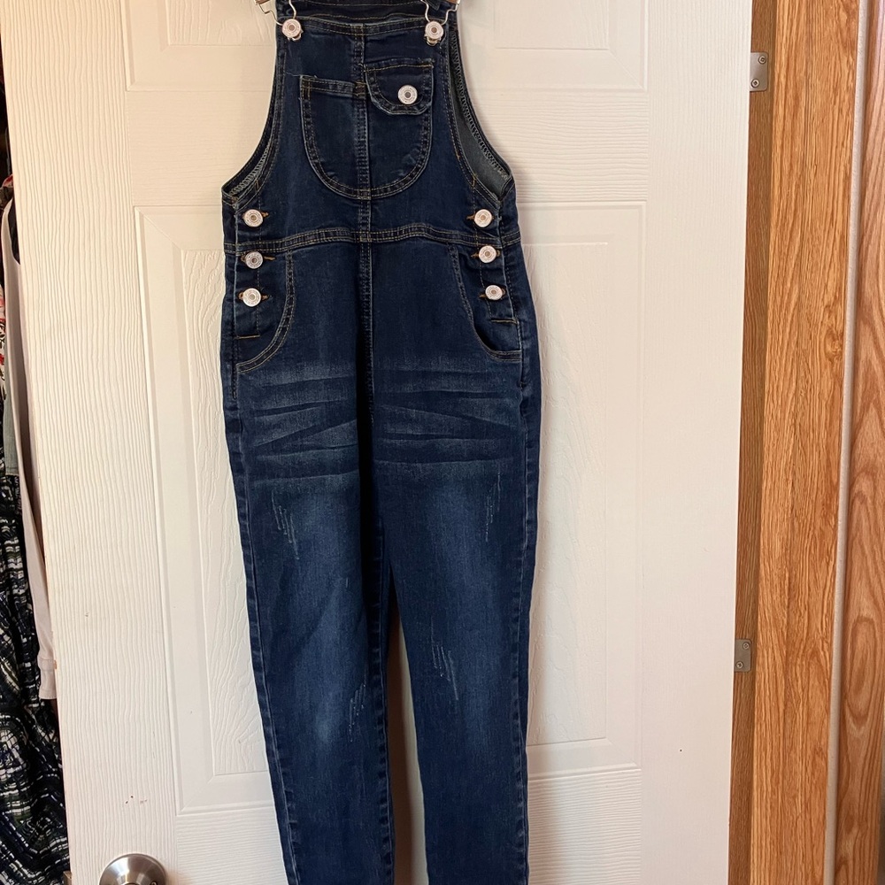 Kids Denim Overalls with Button Details